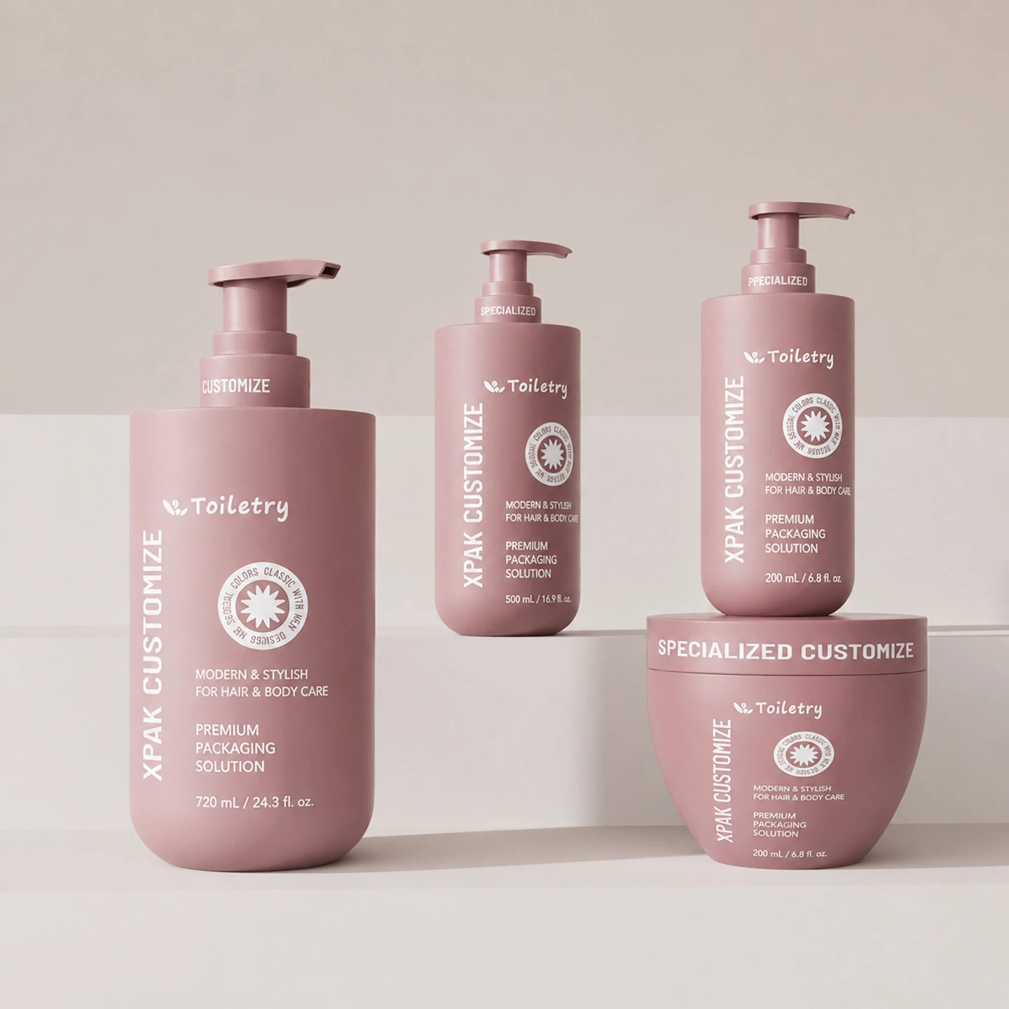 Stylish Shampoo and Conditioner Bottles