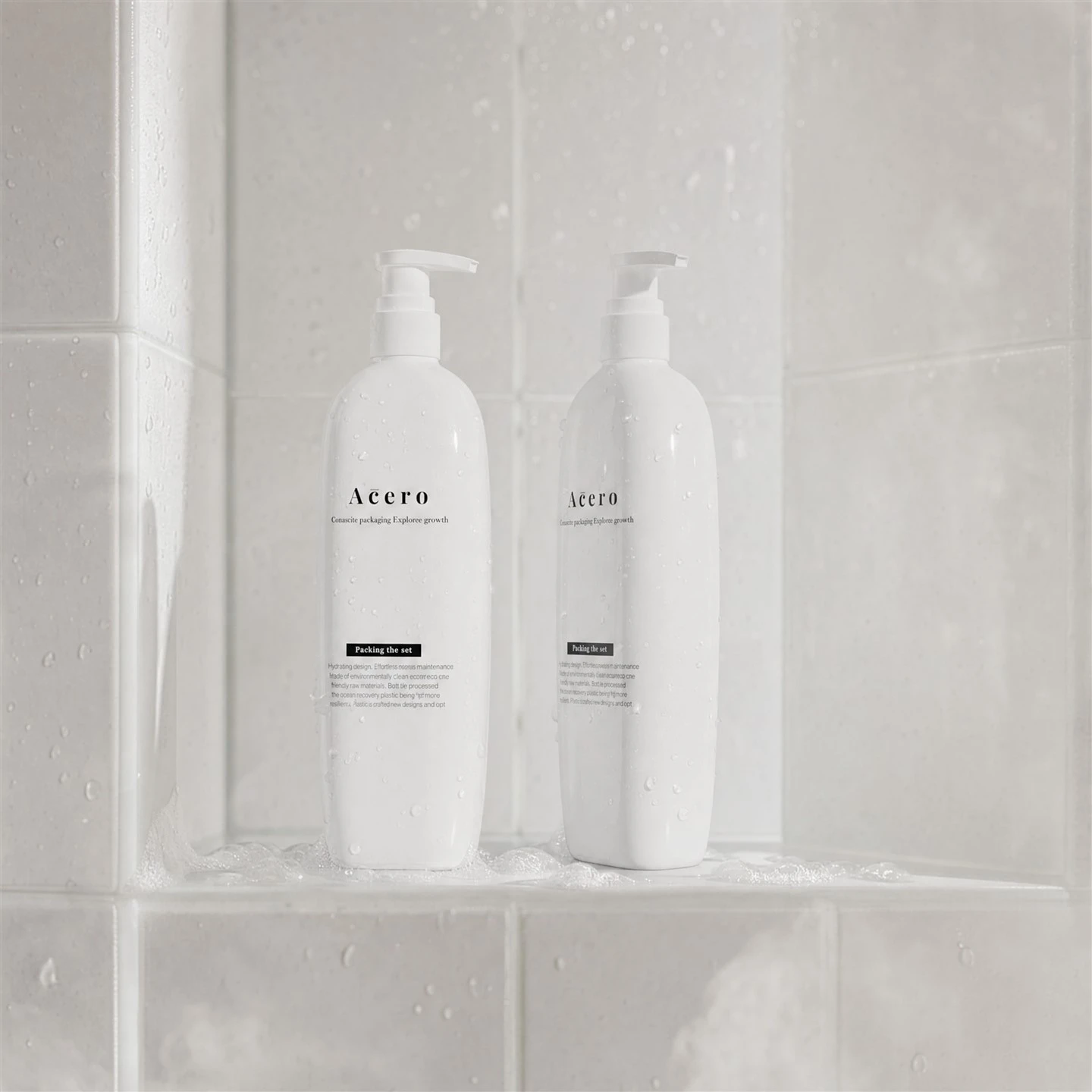 White Shampoo And Conditioner Bottles factory
